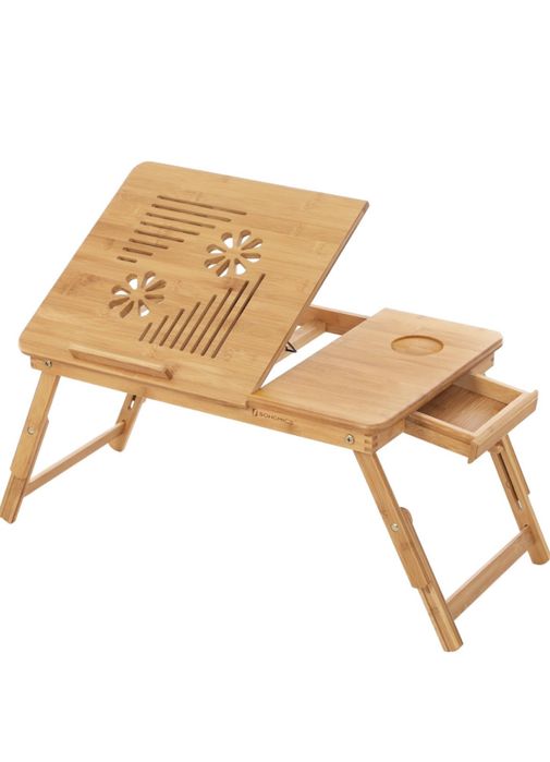 Бамбукова поставка за лаптоп