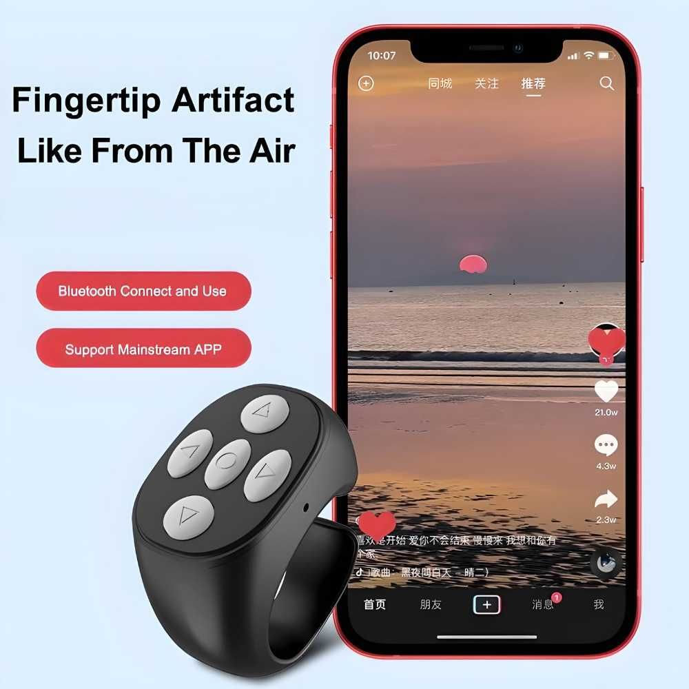 JX-05 Bluetooth Пръстен дистанционно – Tik Tok | Instagram | Live