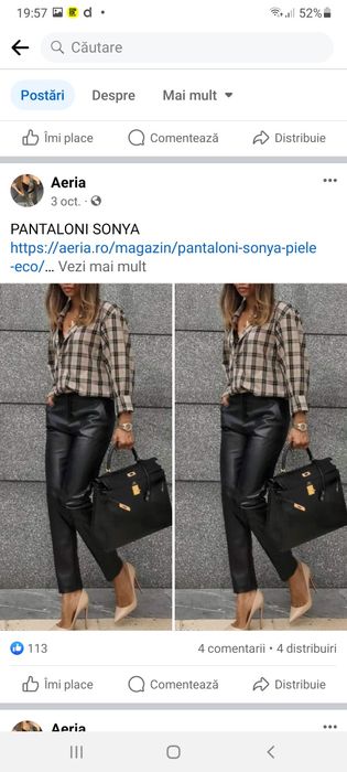 Pantaloni imitație de piel