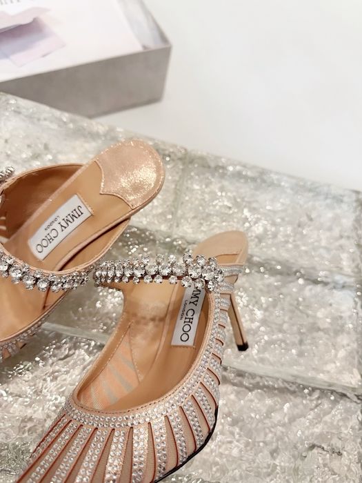 Sandale panfofi Jimmy Choo, toc 6.5 sau 8.5, Premium