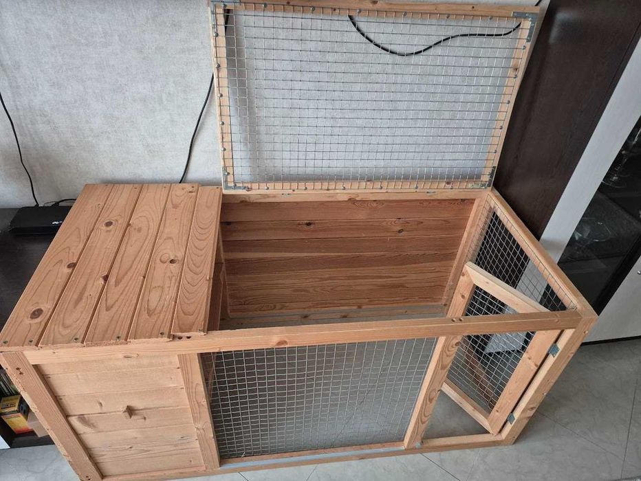 Дървена клетка за домашен/декоративен заек