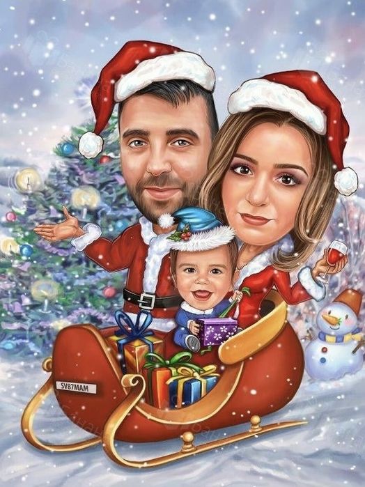 Коледни Карикатури по поръчка!