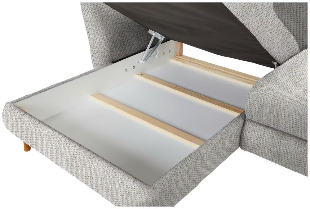 Coltar extensibil, stofa gri, 284 x 162, lada depozitare, Polonia