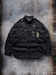 Evisu x Kuro Logo Print Multi Pocket Mock 2 in 1 Tech Shirt