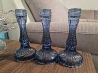 Sfesnic / Set de 3 Suporturi de Lumanare / Vintage