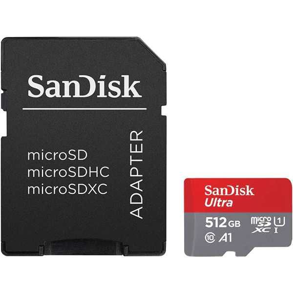 Card de memorie MicroSDXC 512GB Sandisk Ultra UHS-I Clasa 10 A1 U1 Nou