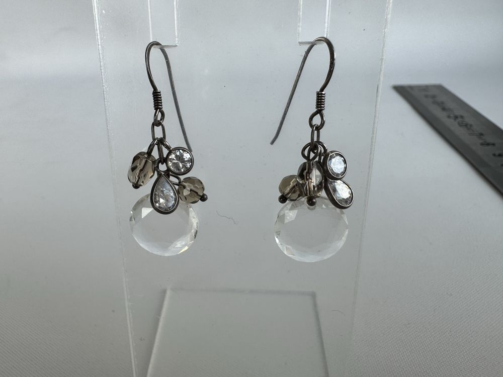 Cercei din argint si cubic zirconia