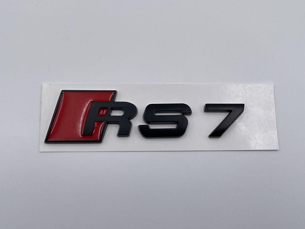Emblema Audi RS7 spate negru metal