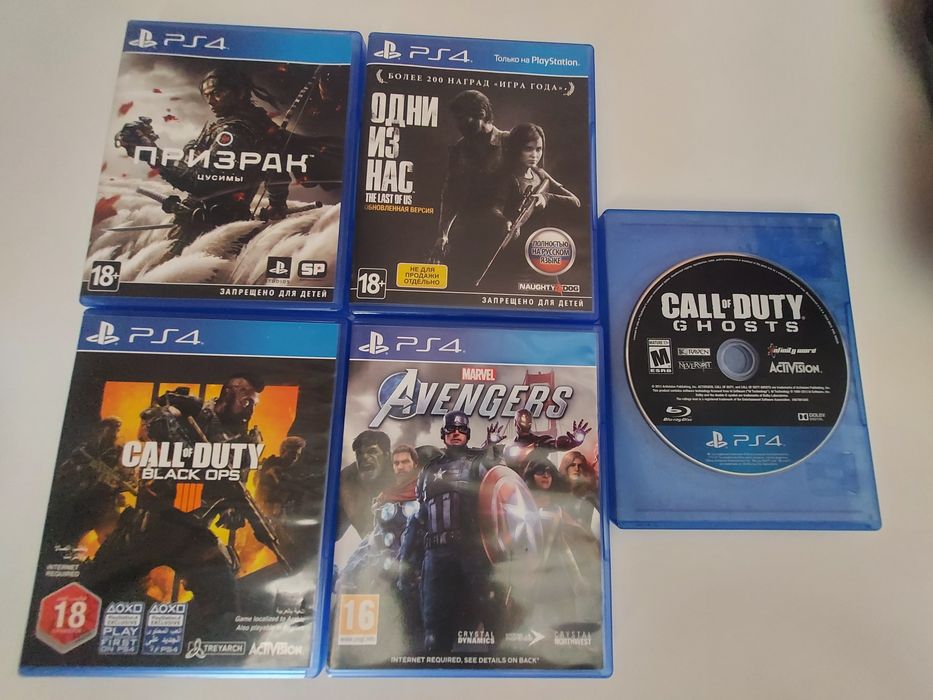 Игры на пс4 пс5 призрак цусимы, call of duty, одни из нас, мстители