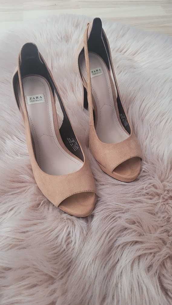 Sandale pantofi nude, Zara