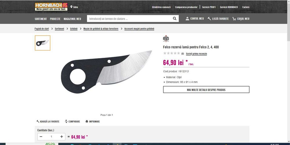 Lama rezerva Felco 2 , 4 , 11