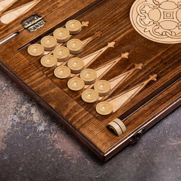 Нарды резные "Вязь" из массива бука (Армения)