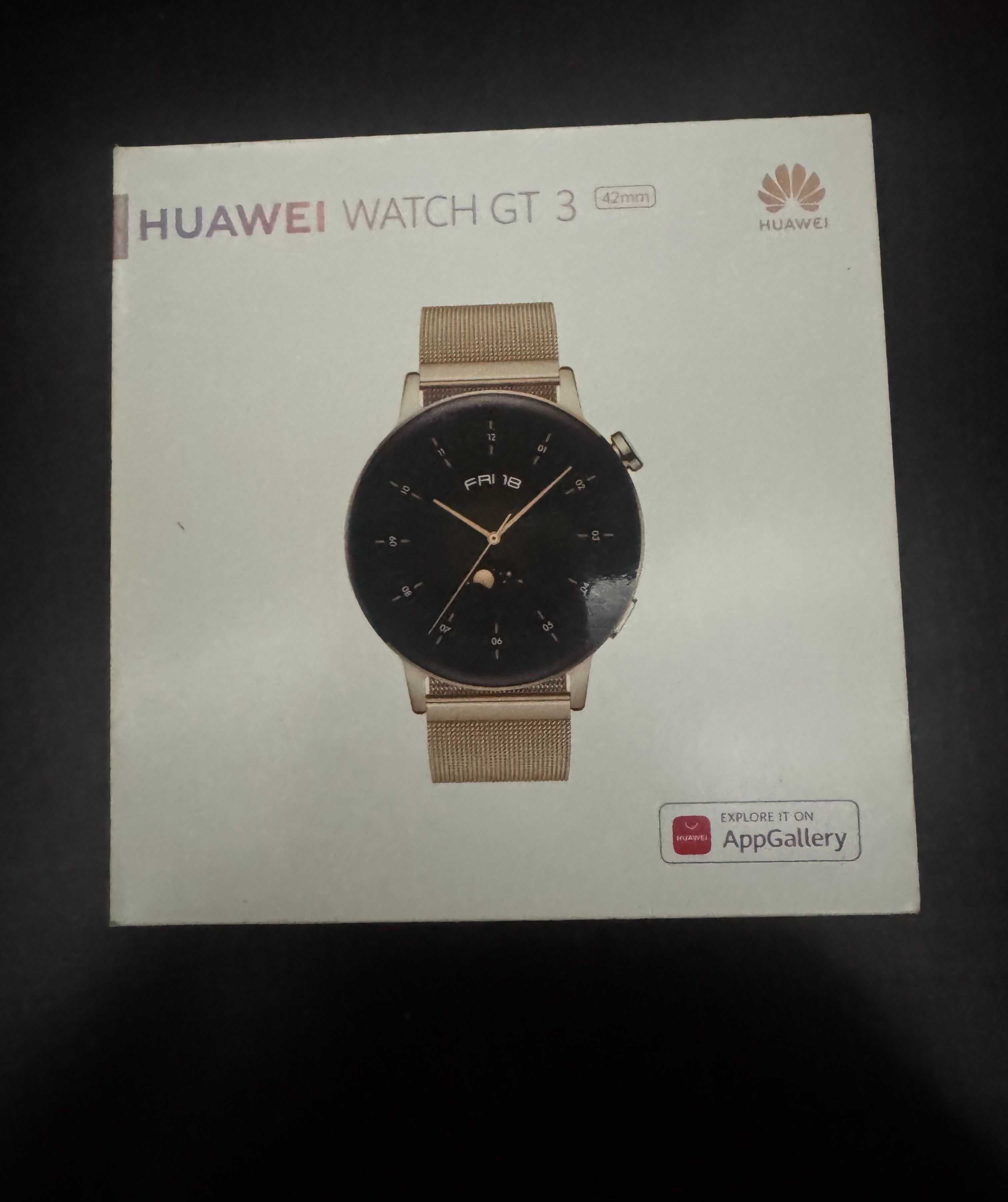 Смарт часовник Huawei - GT 3, 42mm, 1.32", златист