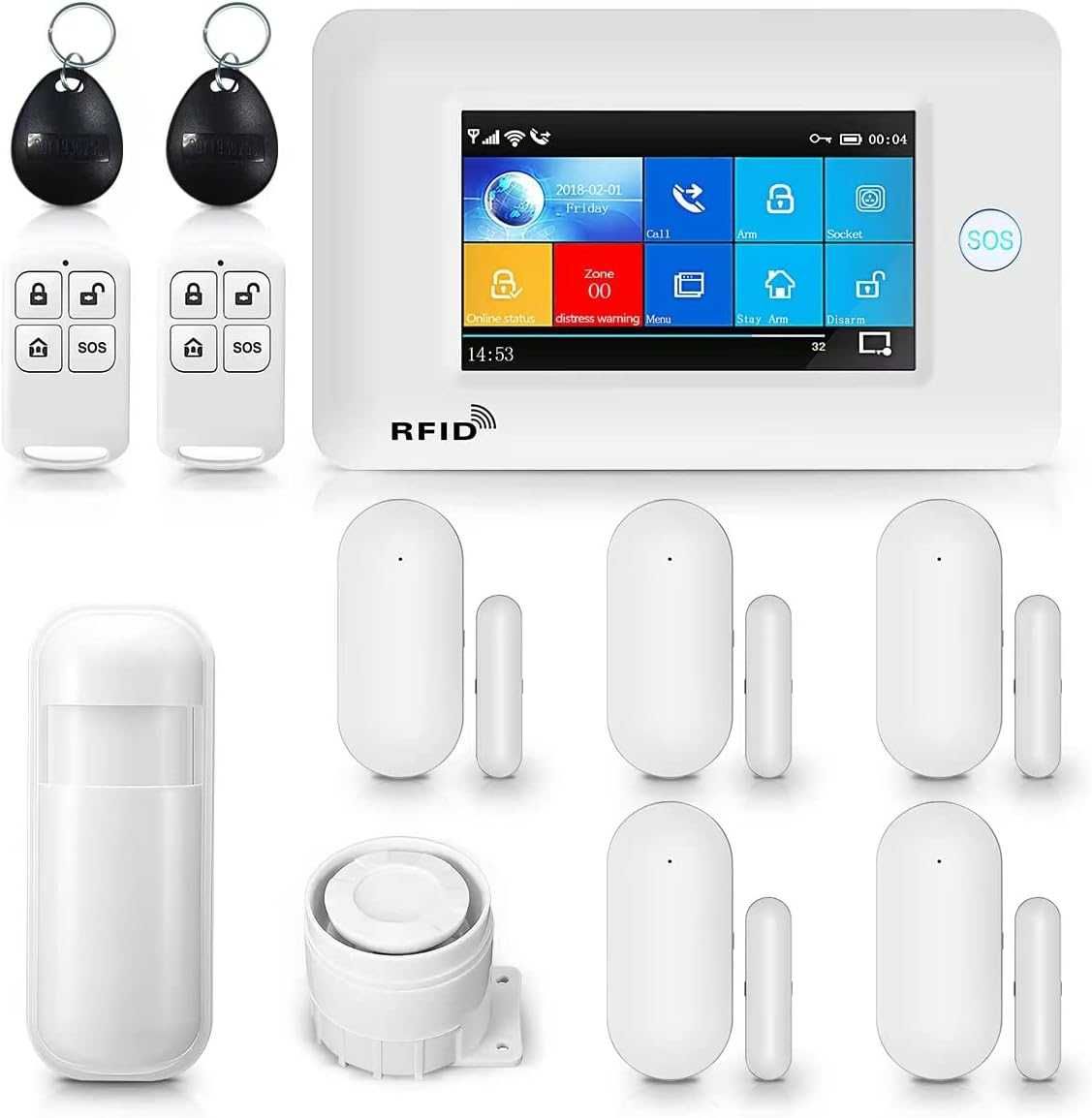 WiFi  домашна алармена система,  съвместима с Google Home и Alexa