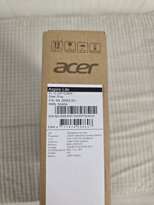 Laptop Acer Elite 15, 8gb DDR4, 256GB SSD