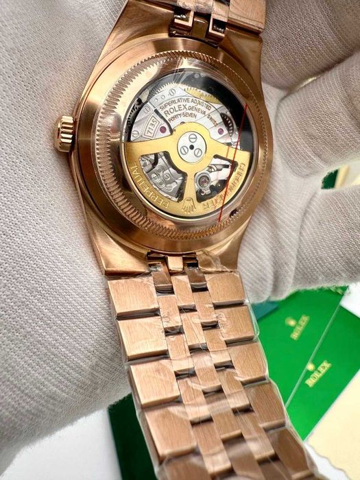 rolex land dweller розово злато