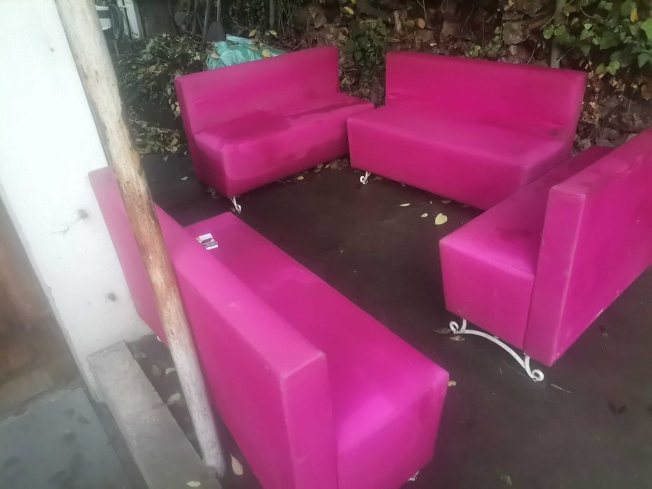 Комплект градински дивани от ковано желязо