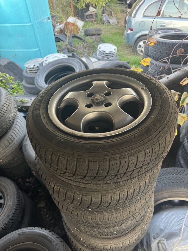 Jante aliaj 4x100 pe 14 cu anvelope iarna 175.65.r14