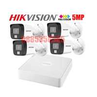 HIKVISION COLORVU Комплект за Видеонаблюдение 5MP с 4 Камери и DVR