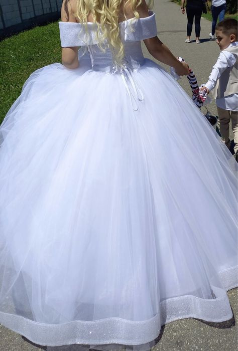 Vand rochie alba de mireasa S