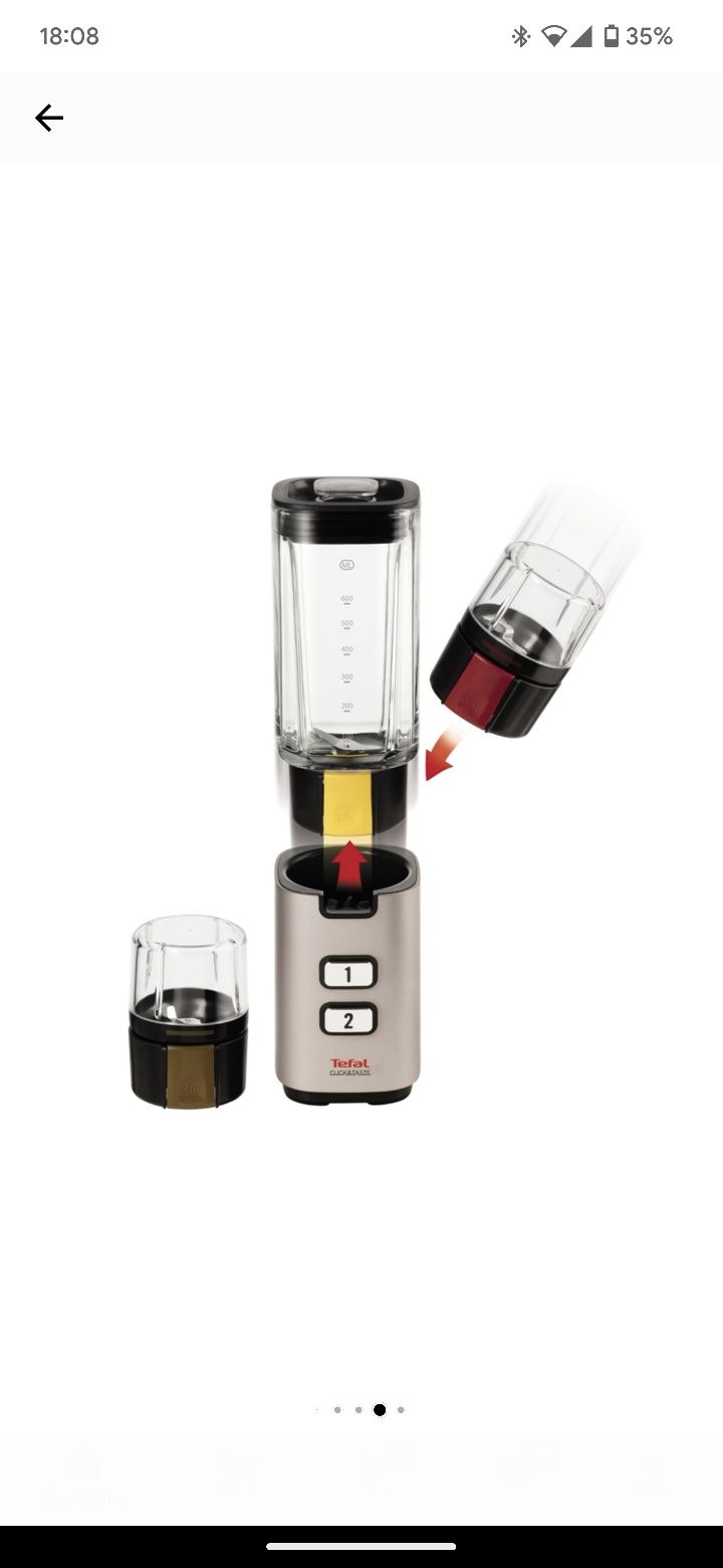 Блендер Tefal Click & Taste Silver