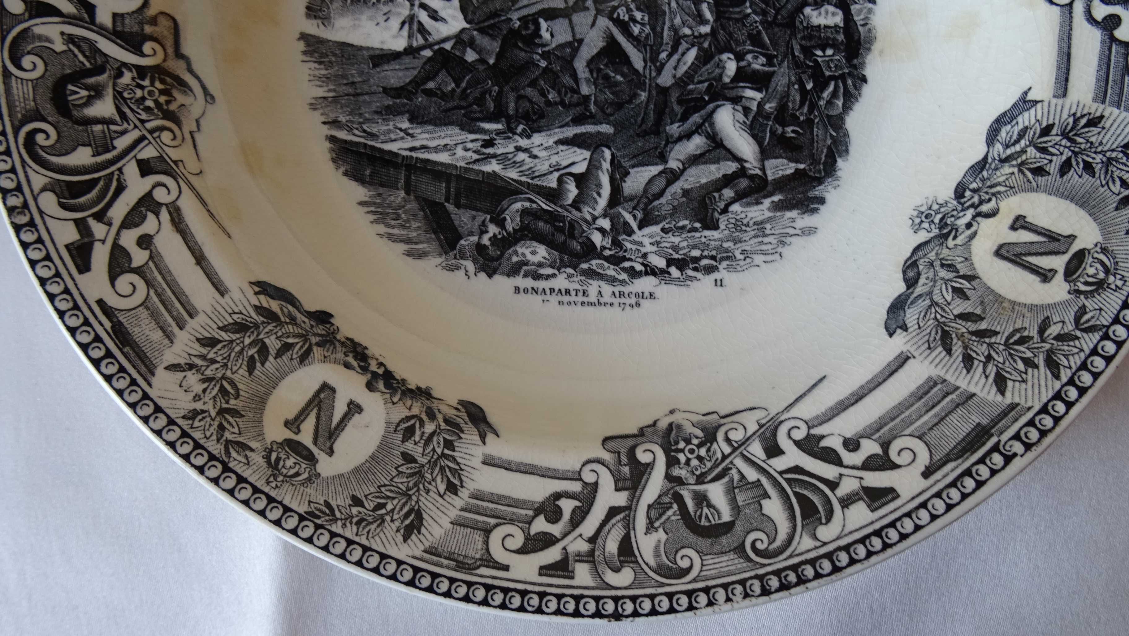 Антични белгийски чинии Napoleon. Марка Keramis B.F. от 1890 г.