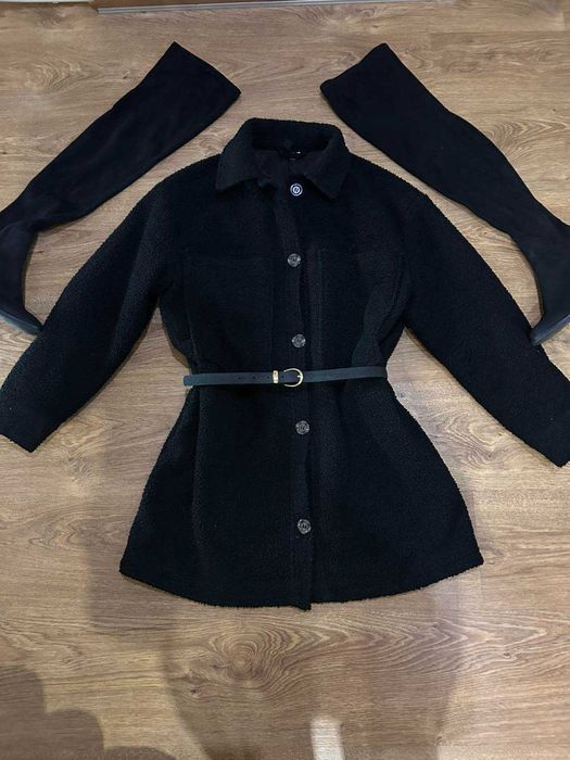 Hm raza черно палто