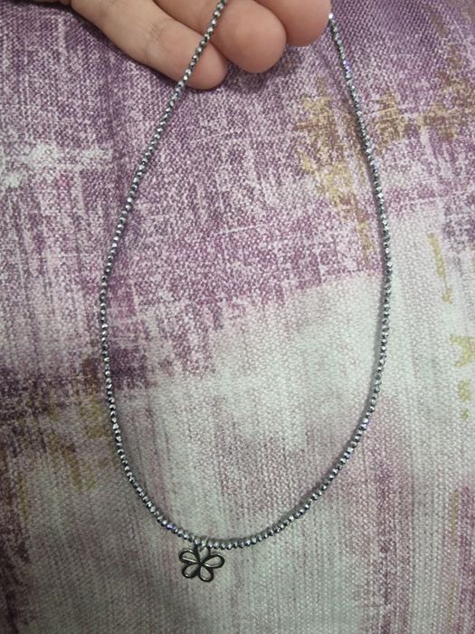 Handmade  lantisor de argint  cu pietricele