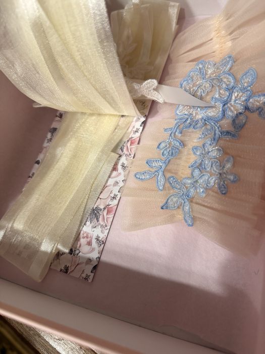 Set esarfa si portjartier dezgatit mireasa