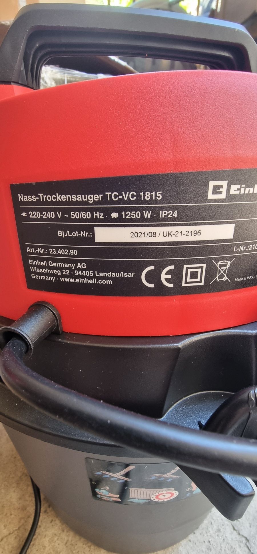 Прахосмукачка за мокро и сухо почистване Einhell Tc Vc 1815