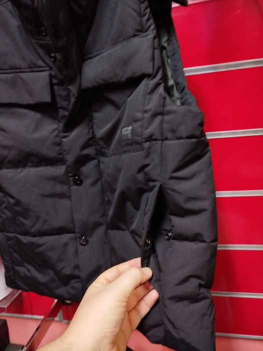 Водоустойчив елек G-Star Raw Foundation M нов мъжки черен грейка