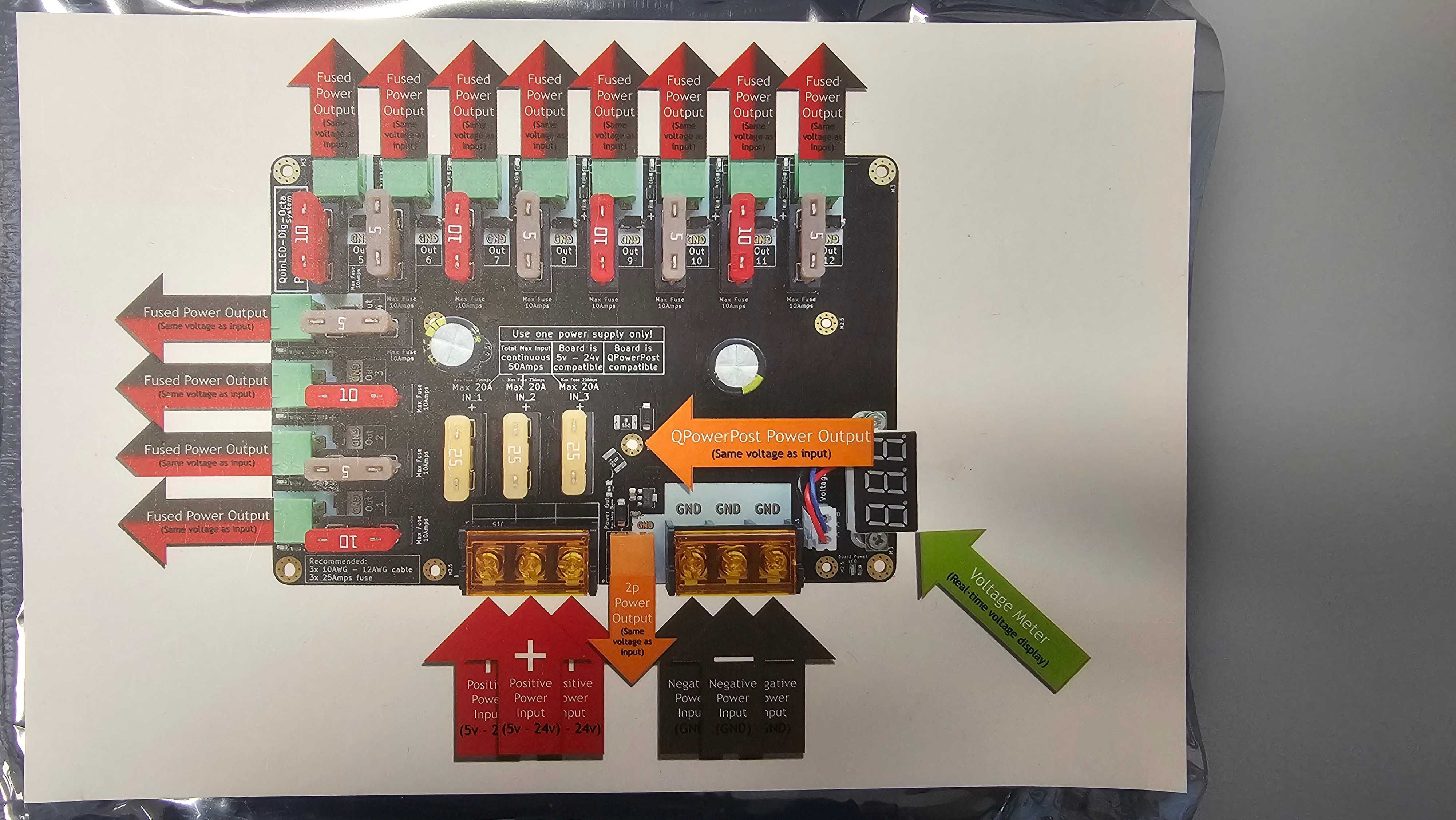 QuinLed DIG OCTA Power Board 5 WLED ESP32 Arduino
