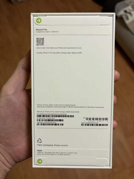 iPhone 17 Pro, 256 GB, Cosmic Orange, Sigilat