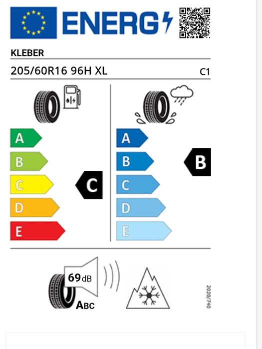 205/60R16 4 бр. dot 2022 Kleber Всесезонни