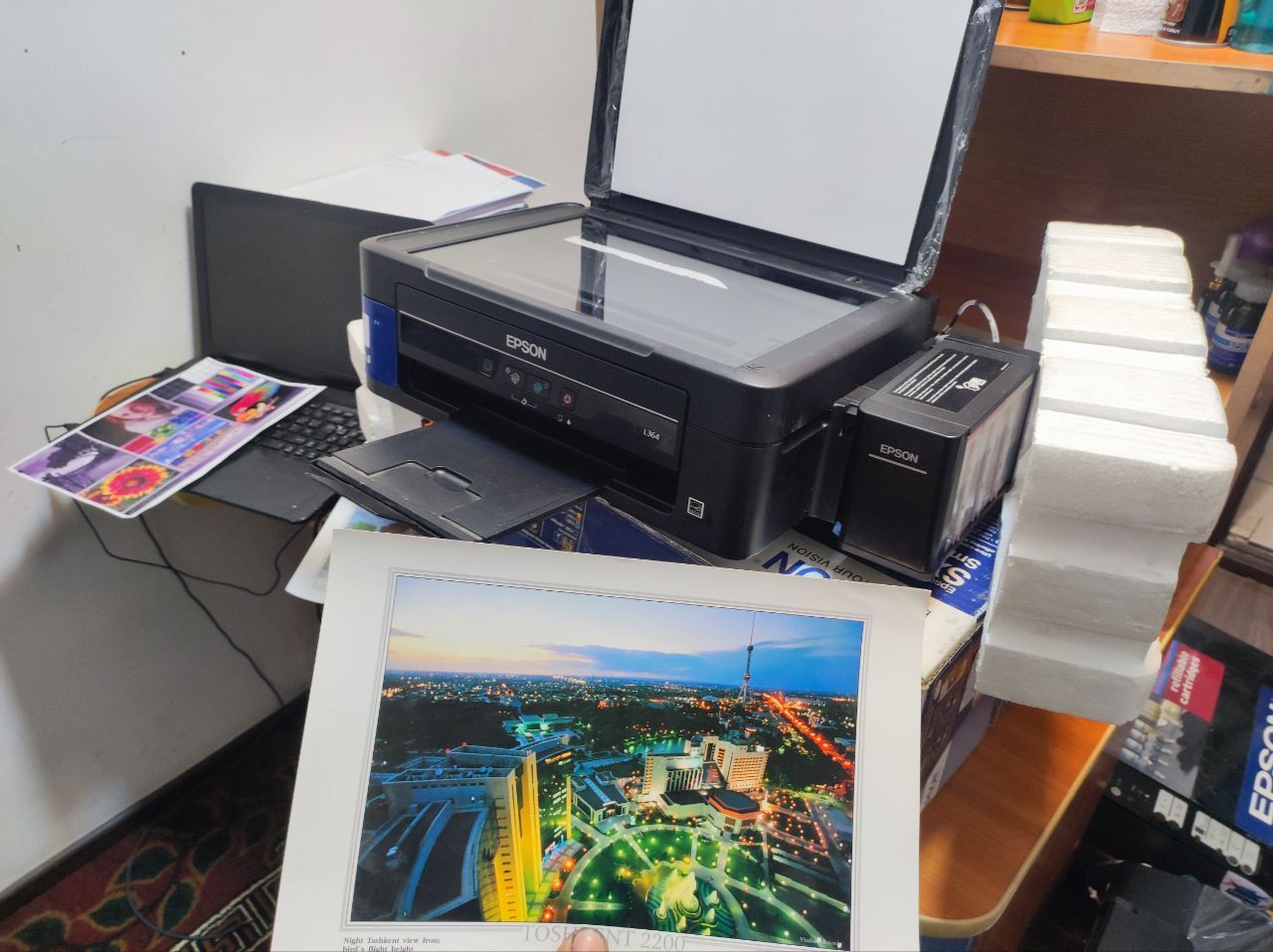 Epson L 364w Kopiya skanerli tradnomprinter holati idial rasmdagi prin