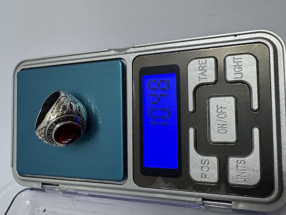 Inel (ghiul) argint United States Army. Sterling. Piatra