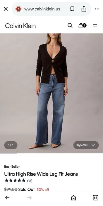 Джинсы Calvin Clein женские