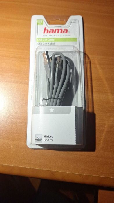 Hama Cablu USB 2.0 (A-A), ecranat, gri, 1.80 m , 00039664