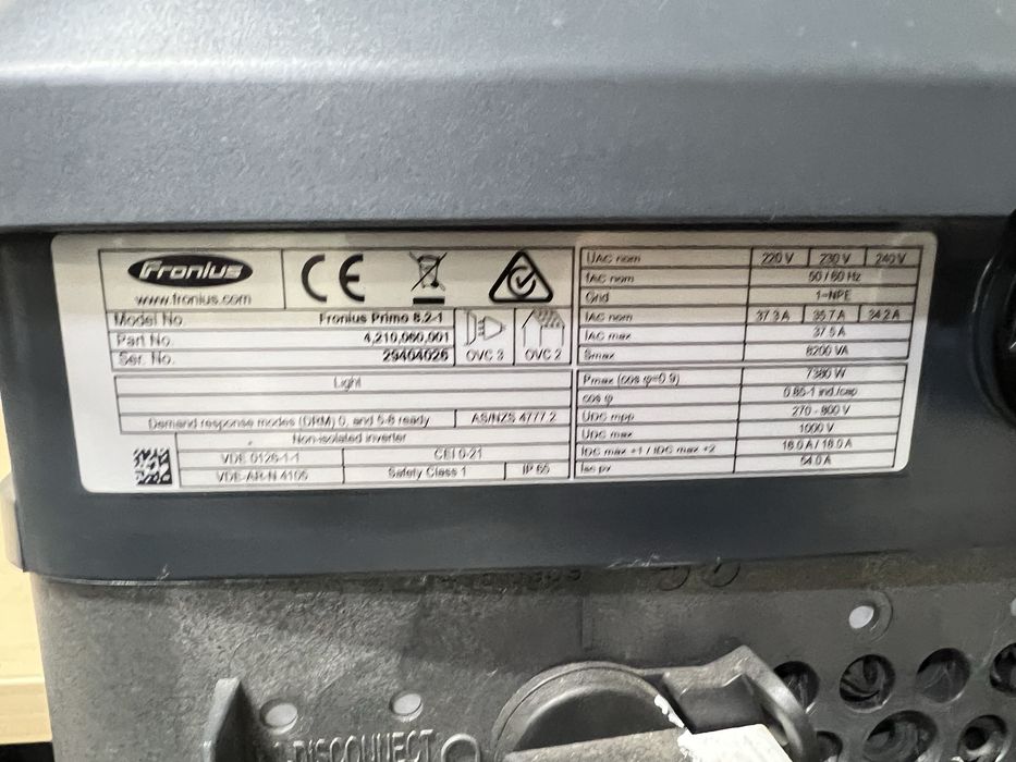 Vand invertor Fronius Primo, 8 KW