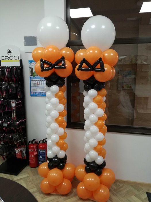 Арка от балони, Арка за откриване на магазин, Колони от Балони