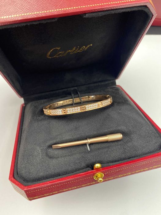 Brățară Cartier LOVE 16 Rose Gold 750 cu diamante