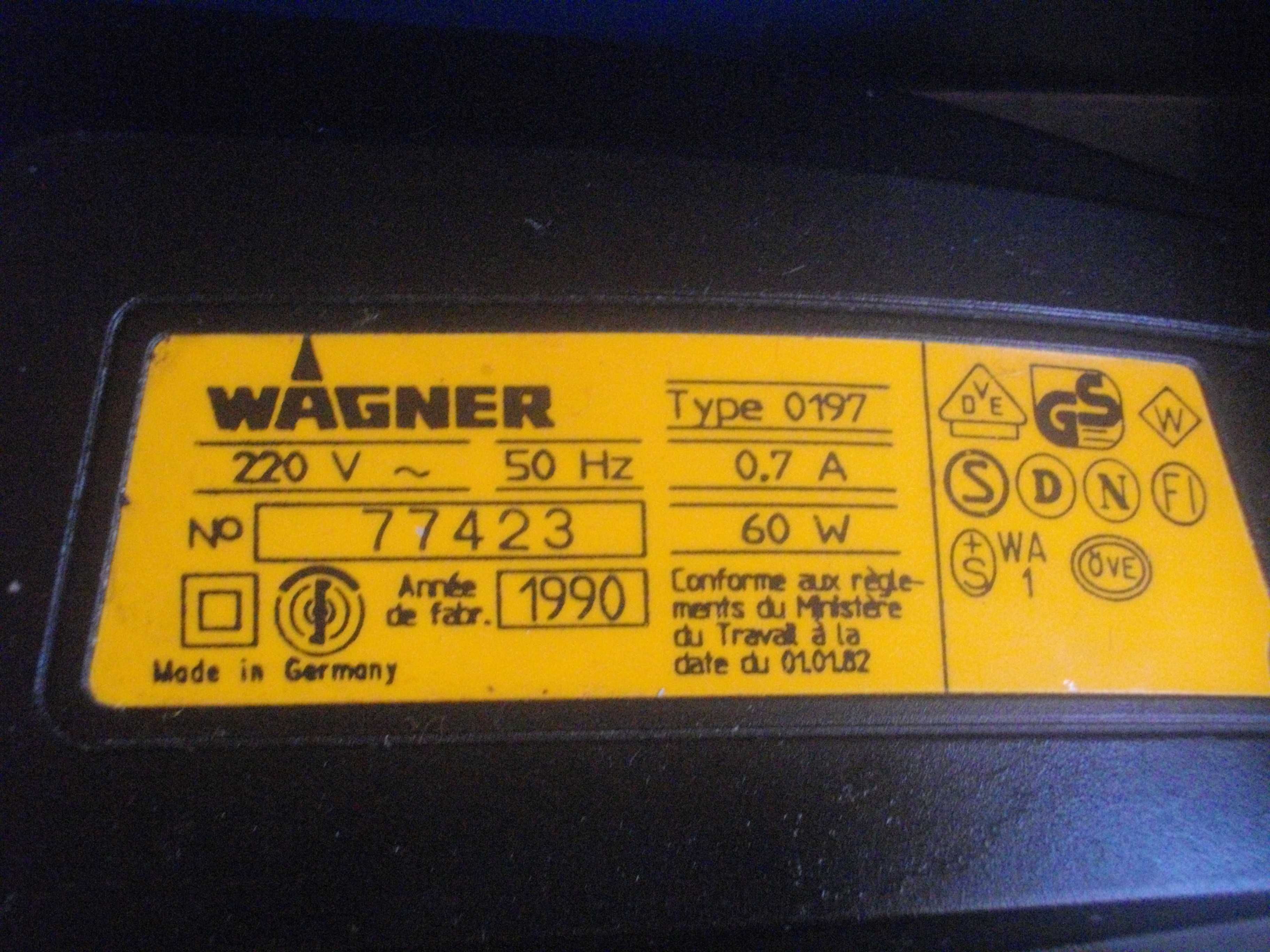 Made in Germany Wagner W70/W200 Ел. Пистолет за боядисване 70W/ 60W