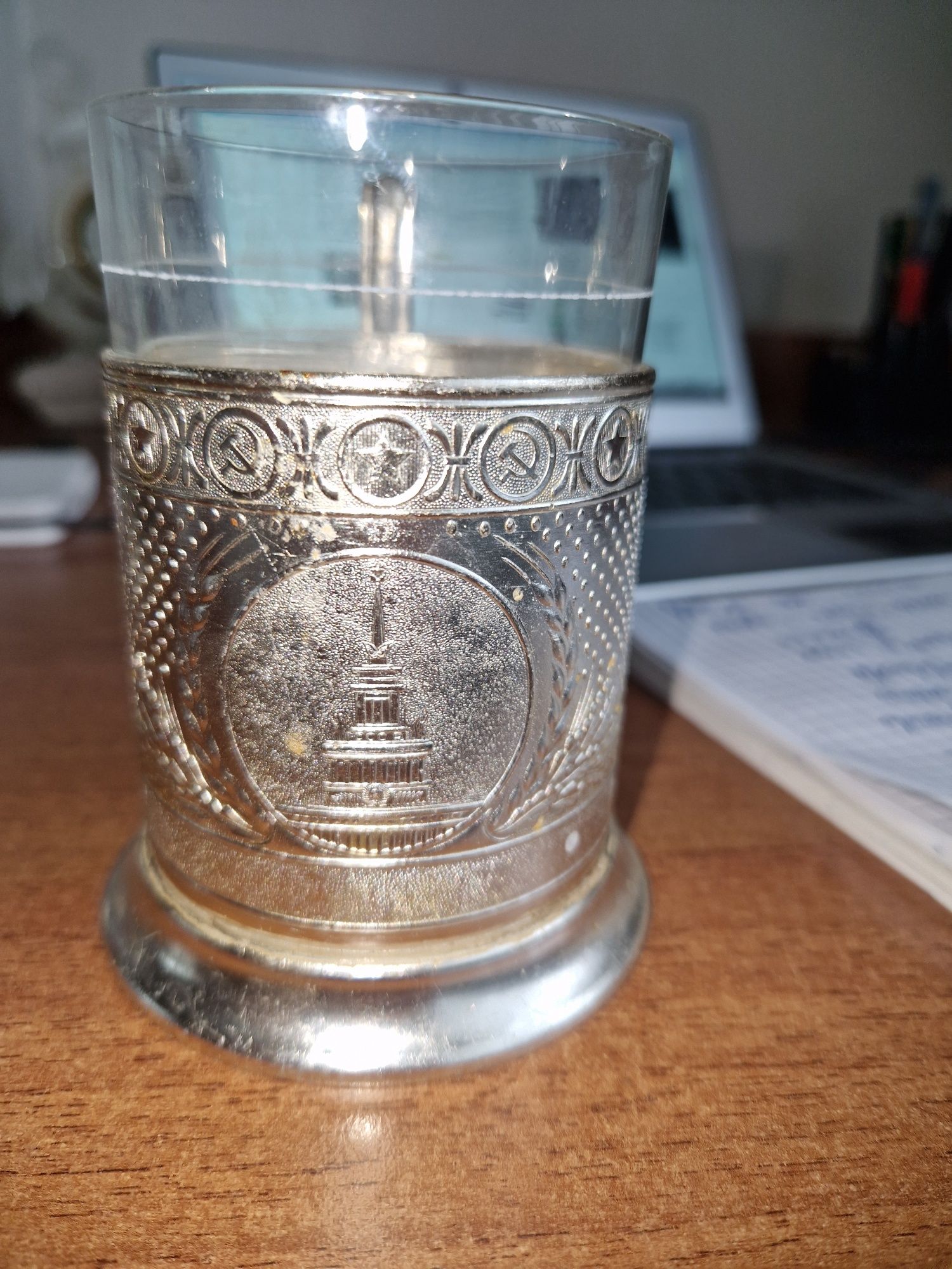 Продам антиквариат стакан с подстаканником СССР