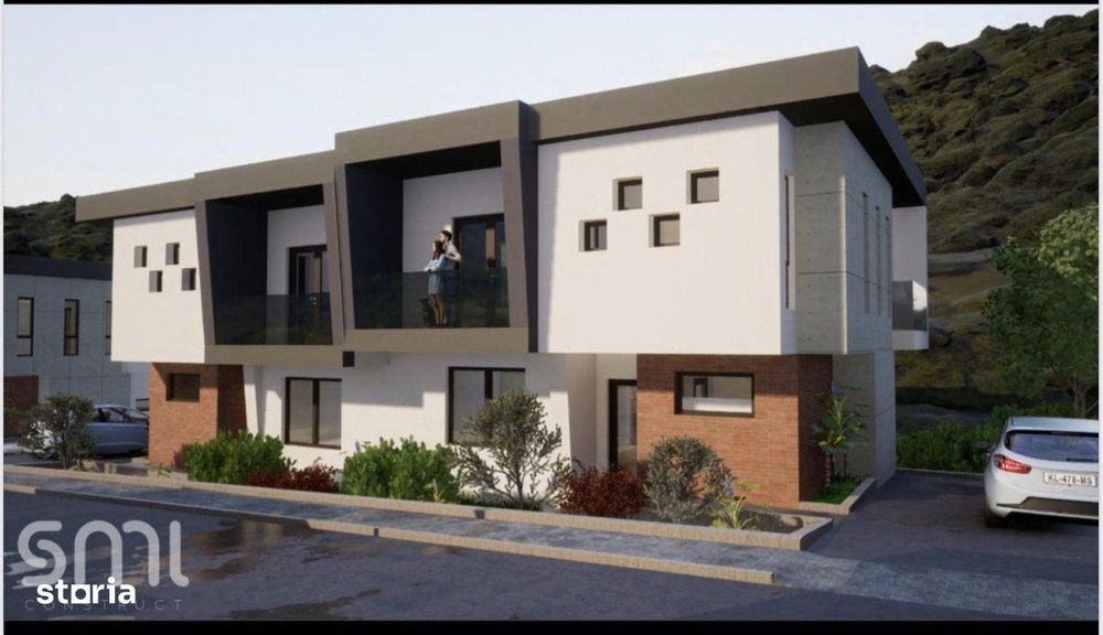 Case cuplate pozitionate intr-un cartier privat, 110 mp , 250 teren, z