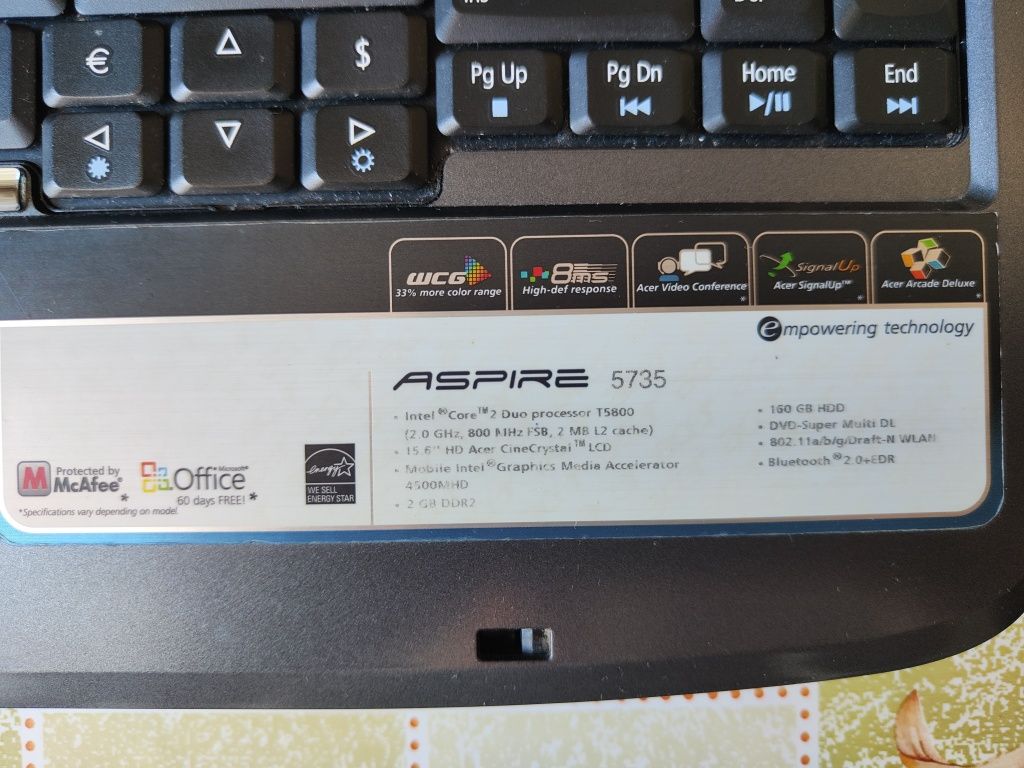 Laptop Acer Aspire 5735-piese de schimb