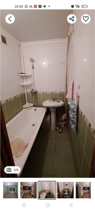 Квартира жалданады 3мкр 17дом 3этаж  2 болмелі 95000тг