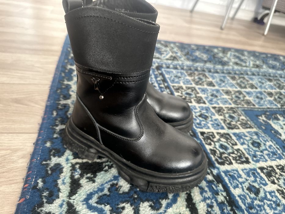 Зимний кожа батинка натуральный мех