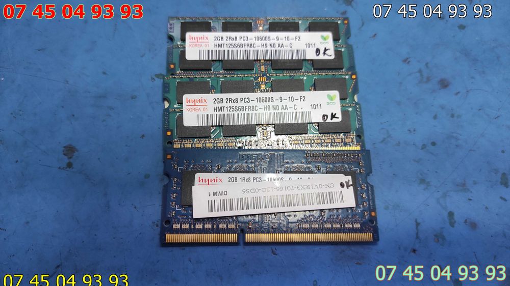 module ram laptop DDR 3 1Gb si 2Gb testate pret pe bucata