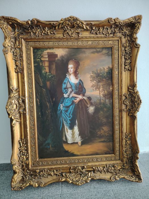 Tablou Ulei pe pânză o lucrare deosebita Baroc cu o rama superbă foar