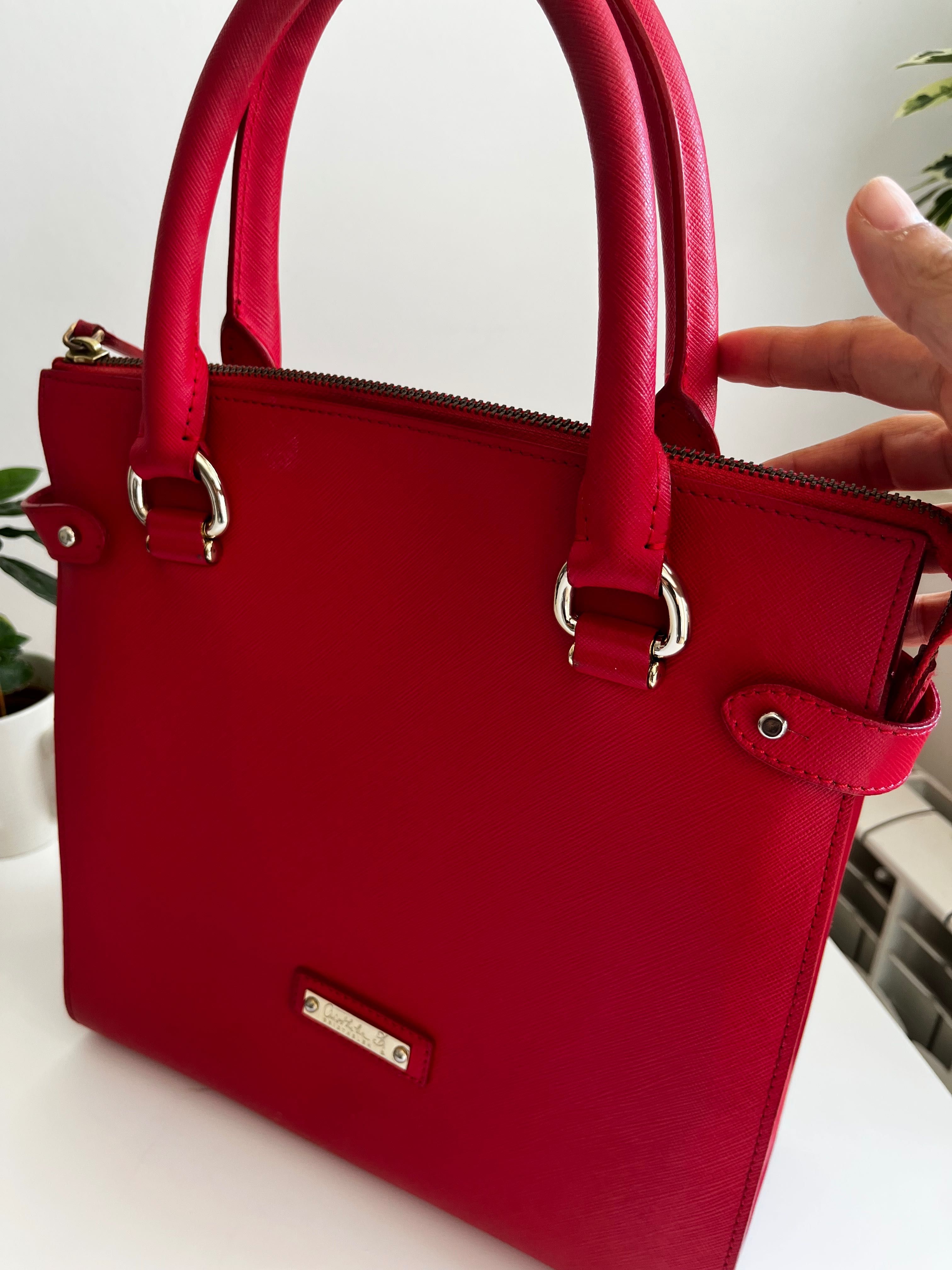 Чанта Musette в коралов цвят